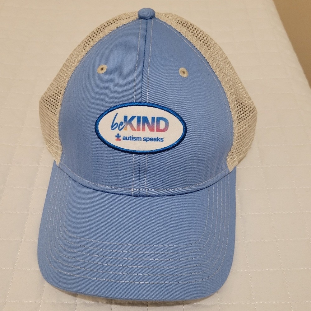 be Kind Autism Speaks Baby Blue Trucker Cap Snapback Baseball Hat Puzzle Piece